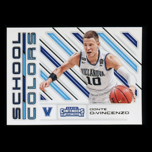 Donte DiVincenzo RC 2018 Contenders Draft Picks Rookie School Colors Bucks