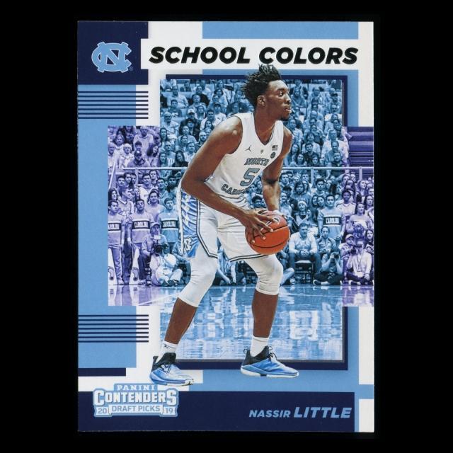 Nassir Little RC 2019 Contenders Draft Picks Rookie School Colors Tar Heels/Trail Blazers