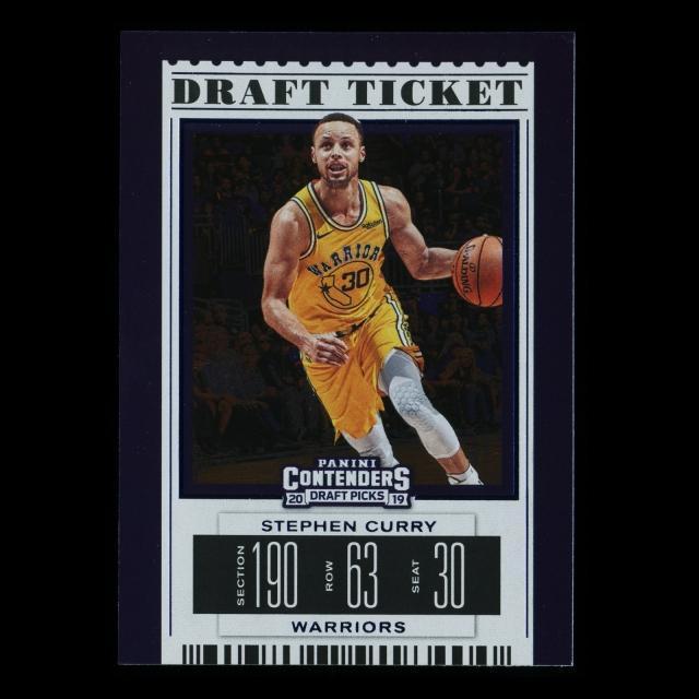 Stephen Curry 2019 Contenders Draft Picks Draft Ticket Blue Foil Warriors