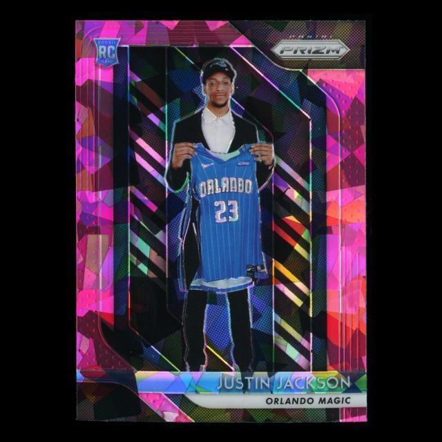 Justin Jackson RC 2018-19 Prizm Pink Cracked Ice Rookie Magic