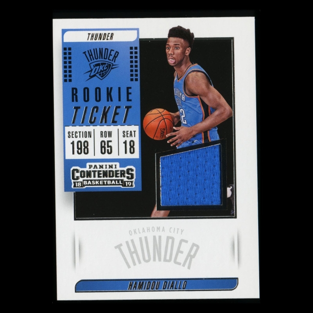 Hamidou Diallo RC 2018-19 Contenders Rookie Ticket Swatches Thunder