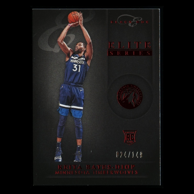 Keita Bates-Diop 2018-19 Chronicles Elite Black Box Red Rookie Timberwolves 024/149