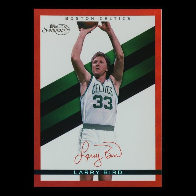 Larry Bird 2009-10 Topps Signature Orange Celtics