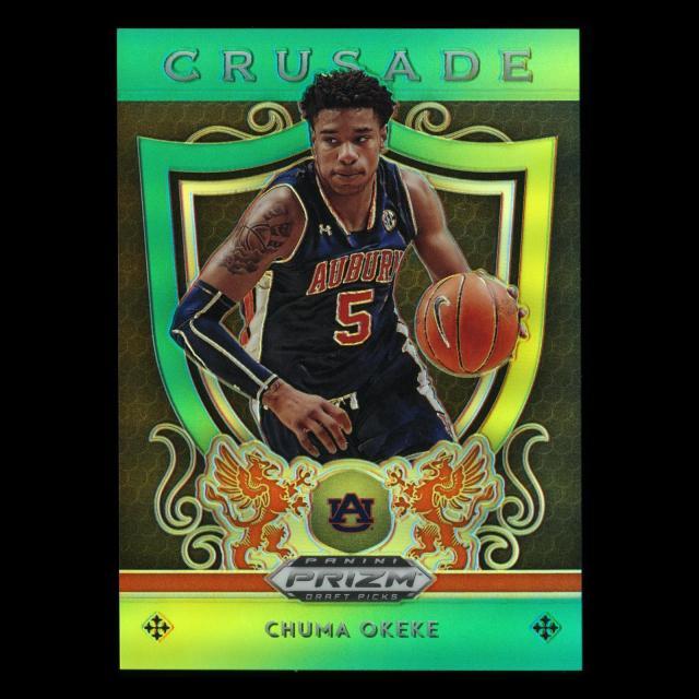 Chuma Okeke RC 2019-20 Prizm Draft Picks Crusade Green & Yellow Rookie Tigers | Magic 229/249