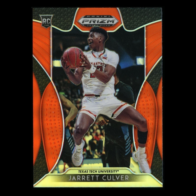 Jarrett Culver RC 2019-20 Prizm Draft Picks Neon Orange Rookie Red Raiders | Grizzlies