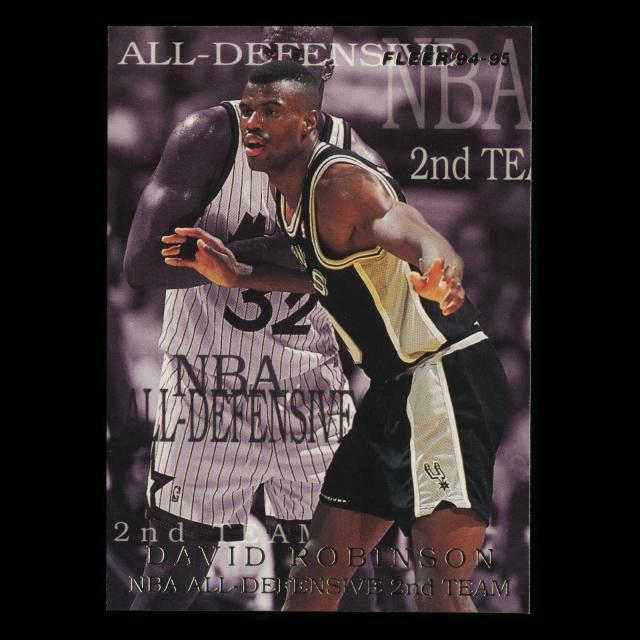 David Robinson 1994-95 Fleer NBA All-Defensive 2nd Team Spurs