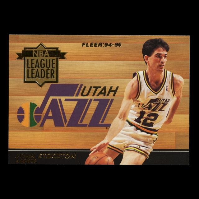 John Stockton 1994-95 Fleer NBA League Leader Jazz