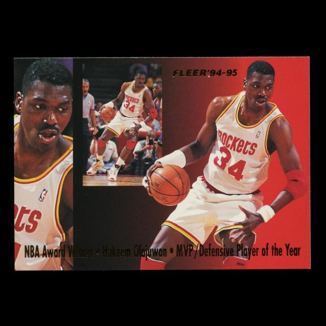 Hakeem Olajuwon 1994-95 Fleer Award Winners Rockets