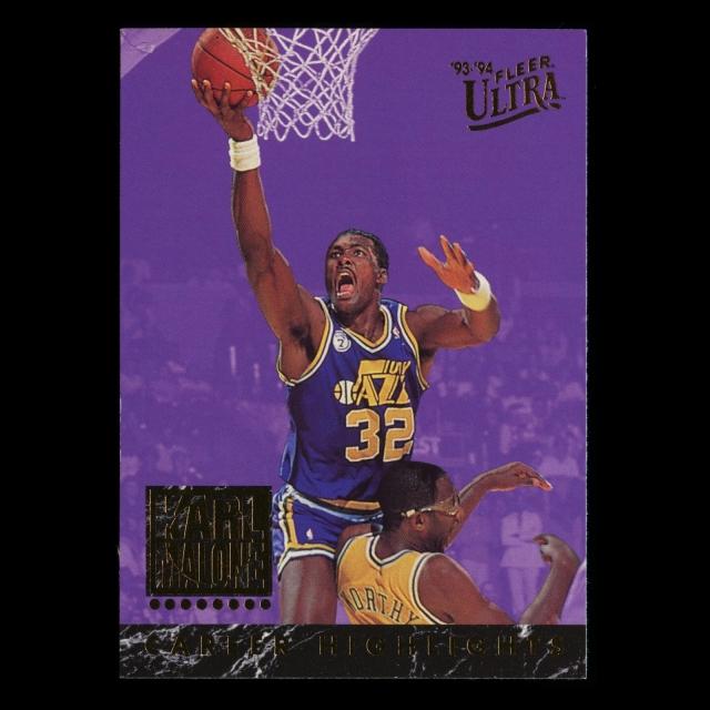 Karl Malone 1993-94 Ultra Career Highlights Jazz