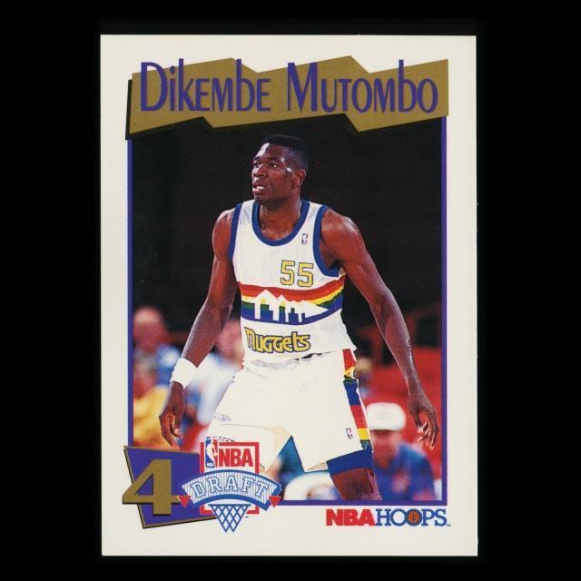 Dikembe Mutombo RC 1991-92 Hoops Rookie Nuggets