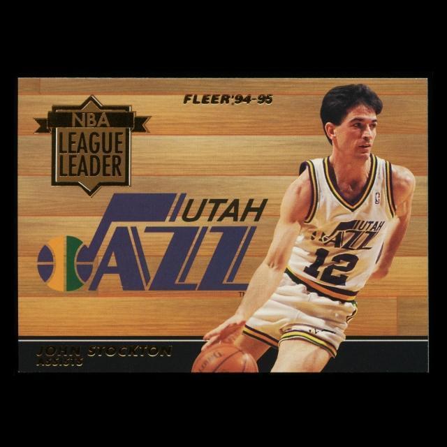 John Stockton 1994-95 Fleer NBA League Leader Jazz