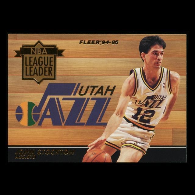 John Stockton 1994-95 Fleer NBA League Leader Jazz