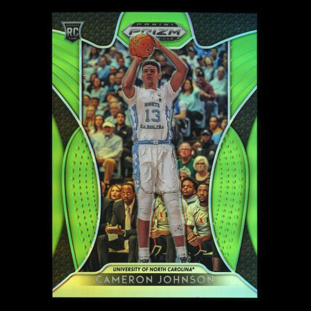 Cameron Johnson RC 2019-20 Prizm Draft Picks Neon Green Rookie Tar Heels | Suns 012/125