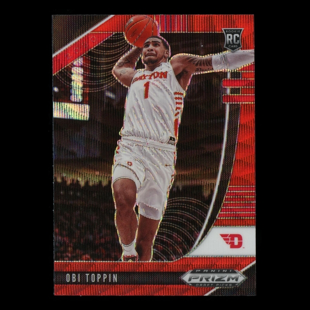 Obi Toppin RC 2020-21 Prizm Draft Picks Ruby Wave Rookie Flyers | Knicks
