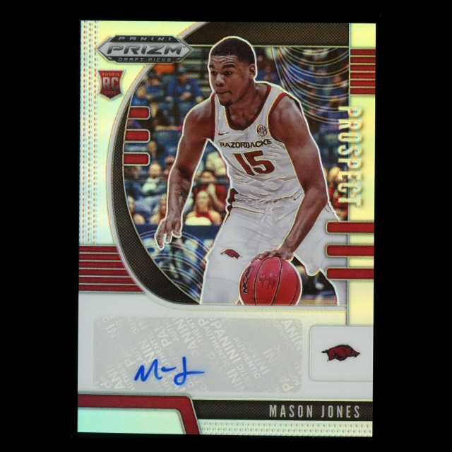 Mason Jones RC 2020-21 Prizm Draft Picks Silver Auto Razorbacks | Rockets