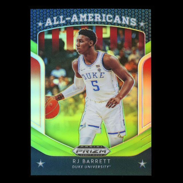 RJ Barrett RC 2019-20 Prizm Draft Picks Neon Green Rookie Duke | Knicks 083/125