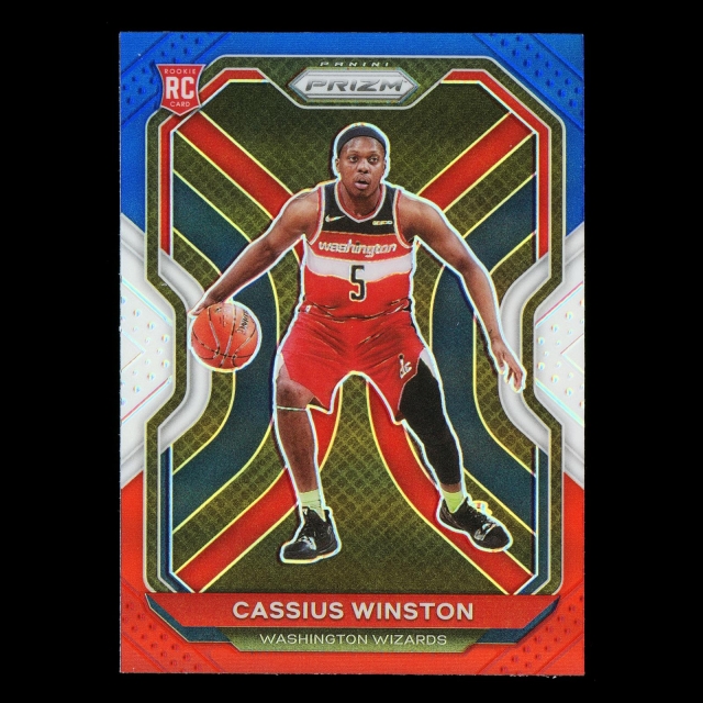 Cassius Winston RC 2020-21 Prizm Red White & Blue Rookie Wizards