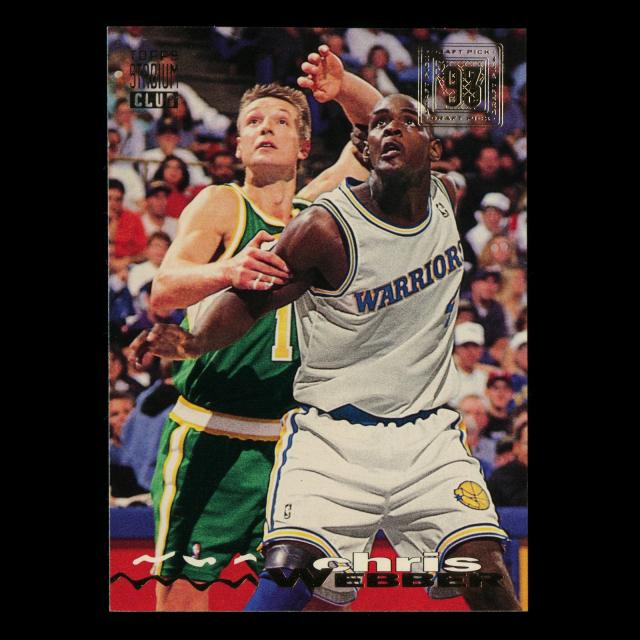 Chris Webber RC 1993-94 Topps Stadium Club Draft Pick Rookie Warriors