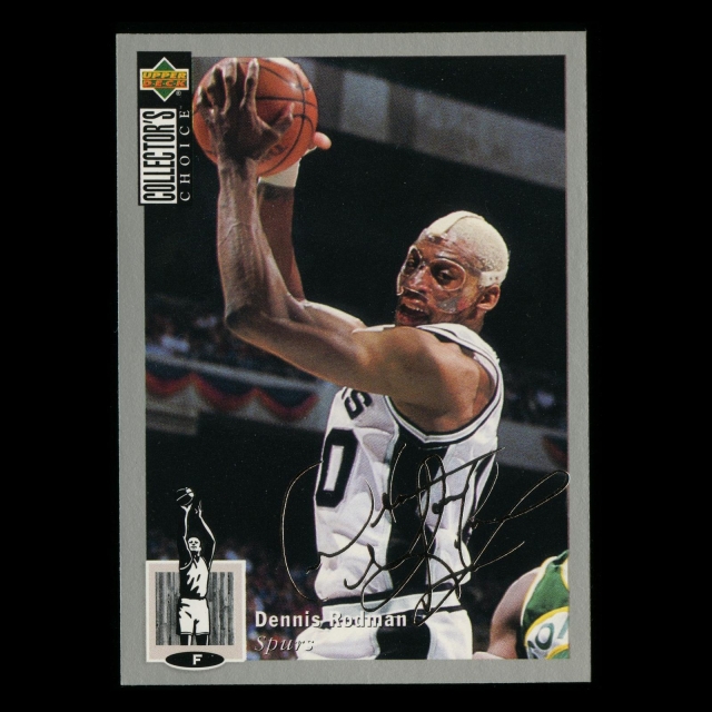 Dennis Rodman 1994-95 Collector's Choice Silver Signature Tip Offs Spurs