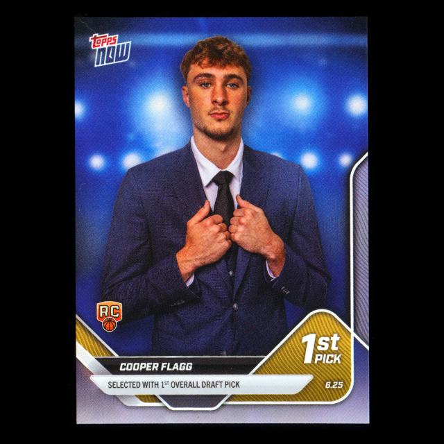 Cooper Flagg RC 2025 Topps Now Rookie Mavricks 1st Pick (9)