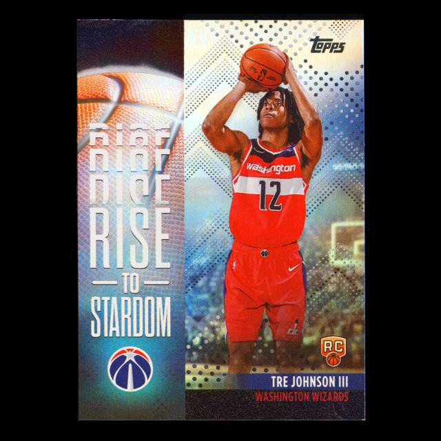 Tre Johnson III RC 2025-26 Topps Rise to Stardom Rookie Wizards