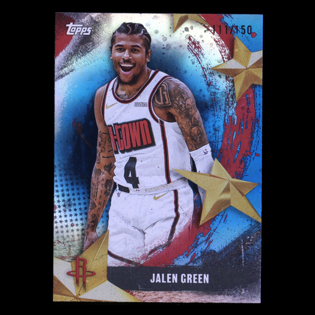 Jalen Green 2025-26 Topps Stars of the NBA Blue Rainbow Rockets 111/150