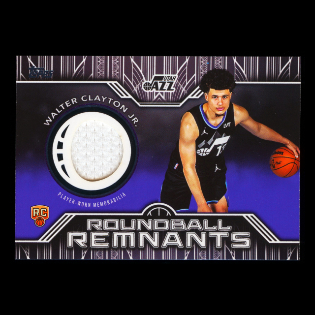 Walter Clayton Jr. RC 2025-26 Topps Rookie Roundball Remnants Rookie Jazz