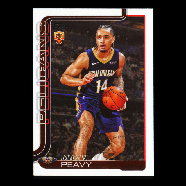 Micah Peavy RC 2025-26 Topps Rookie Pelicans