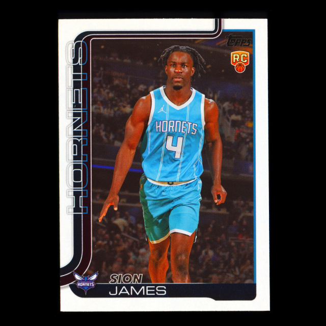 Sion James RC 2025-26 Topps Rookie Hornets