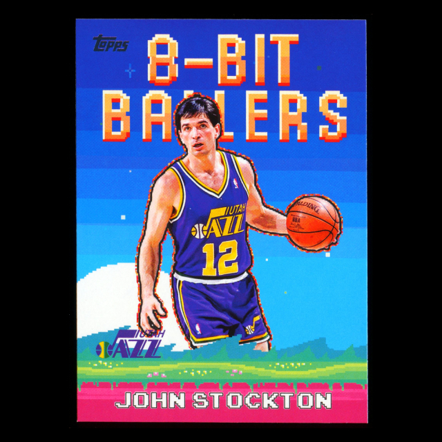 John Stockton 2025-26 Topps 8-Bit Ballers Jazz