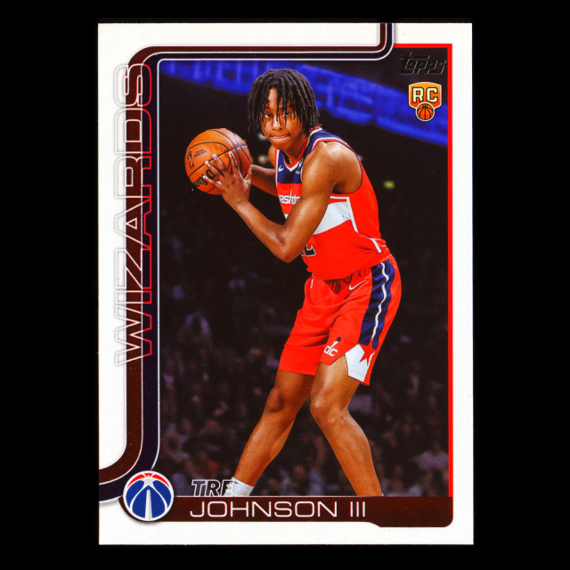 Tre Johnson III RC 2025-26 Topps Rookie Wizards