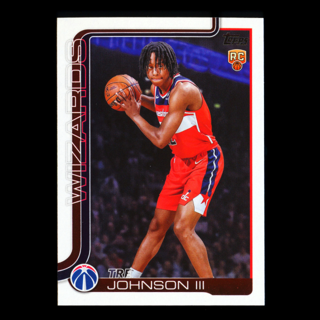 Tre Johnson III RC 2025-26 Topps Rookie Wizards