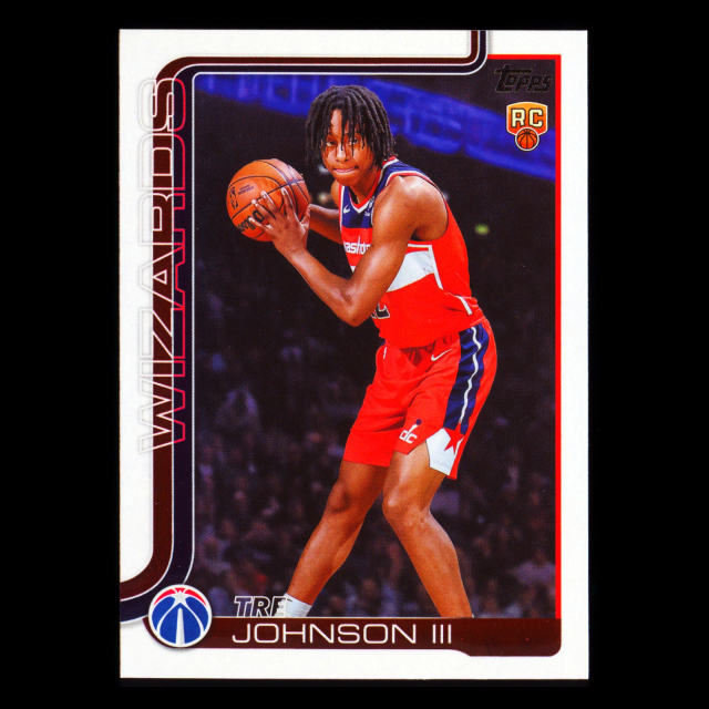 Tre Johnson III RC 2025-26 Topps Rookie Wizards