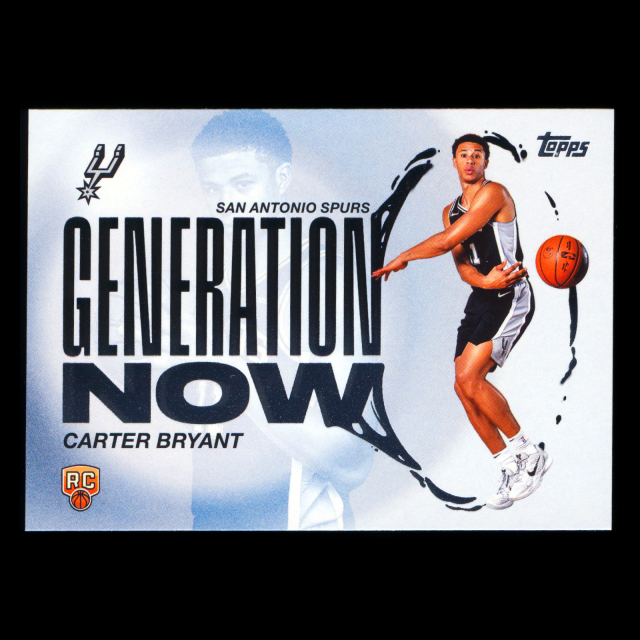 Carter Bryant RC 2025-26 Topps Generation Now Rookie Spurs