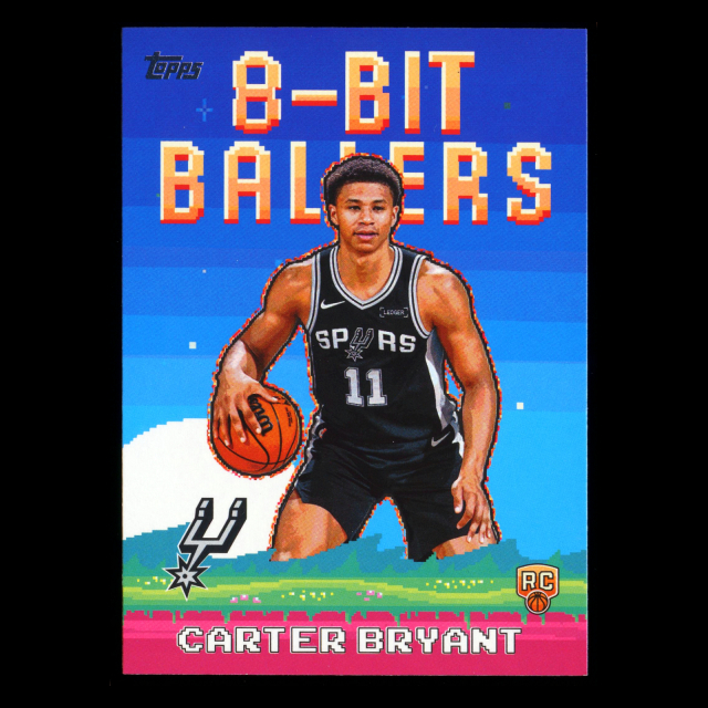 Carter Bryant RC 2025-26 Topps 8-Bit Ballers Rookie Spurs