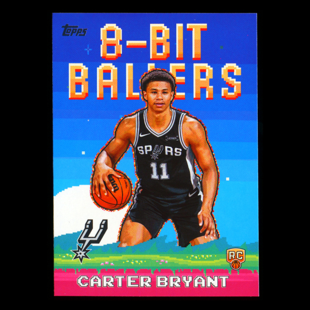 Carter Bryant RC 2025-26 Topps 8-Bit Ballers Rookie Spurs