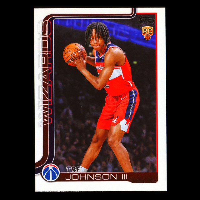 Tre Johnson III RC 2025-26 Topps Rookie Wizards