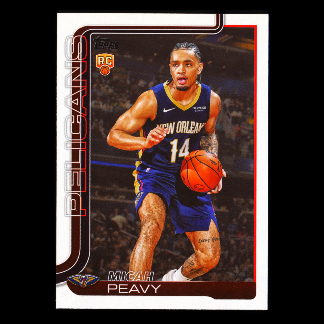 Micah Peavy RC 2025-26 Topps Rookie Pelicans