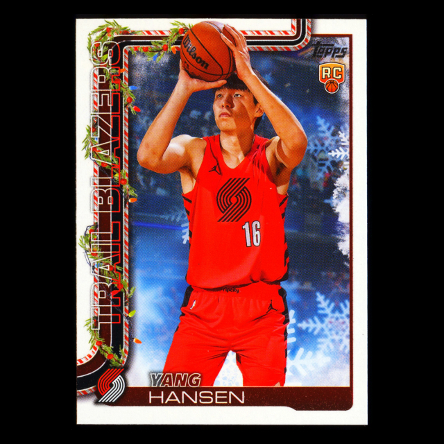 Yang Hansen RC 2025-26 Topps Holiday Rookie Trail Blazers