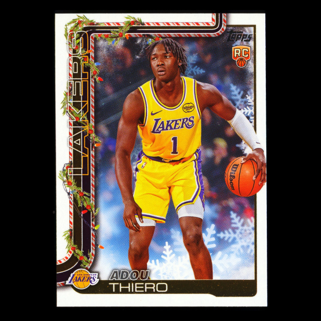 Adou Thiero RC 2025-26 Topps Holiday Rookie Lakers