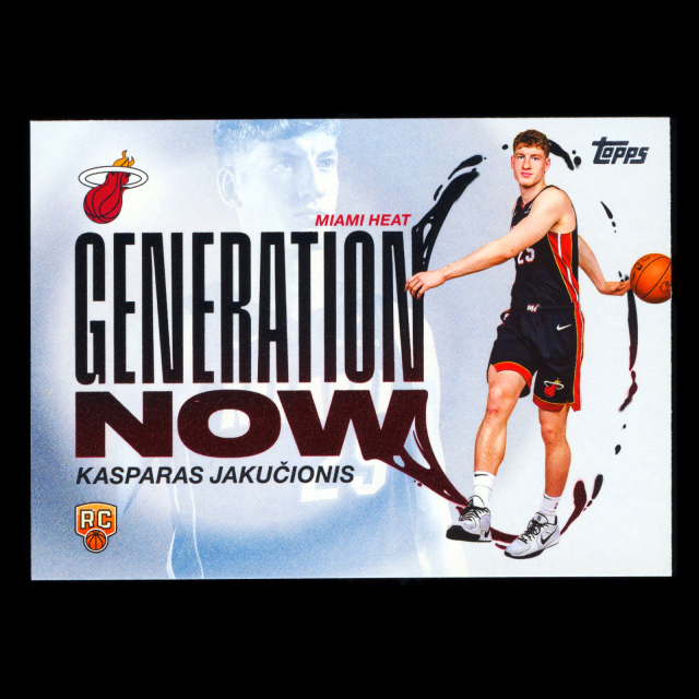 Kasparas Jakucionis RC 2025-26 Topps Generation Now Rookie Heat