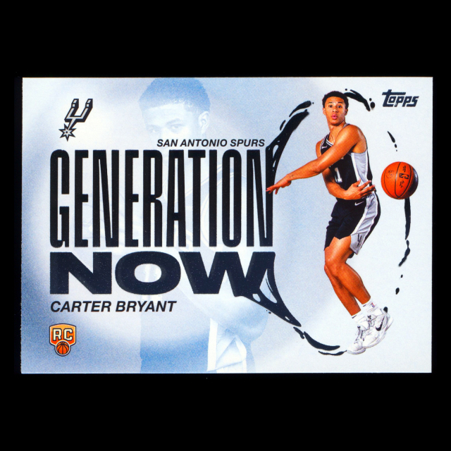 Carter Bryant RC 2025-26 Topps Generation Now Rookie Spurs