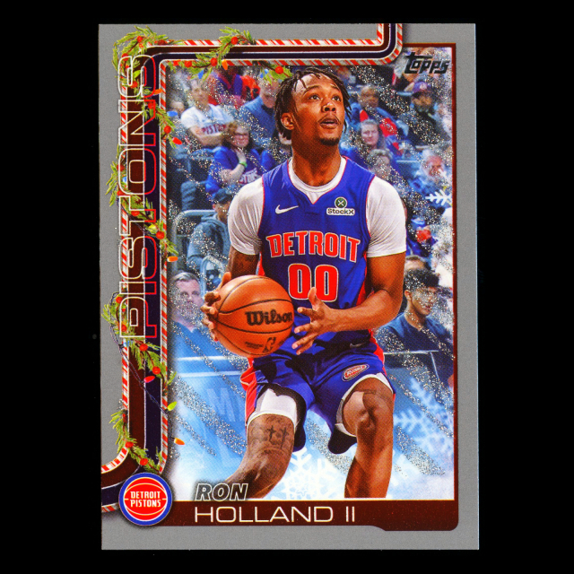 Ron Holland II 2025-26 Topps Holiday Glitter Holiday Pistons