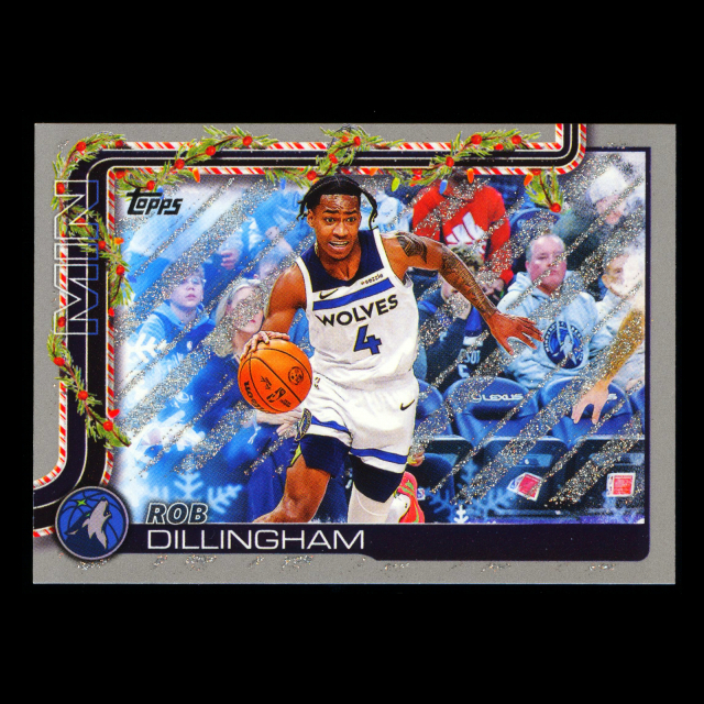 Rob Dillingham 2025-26 Topps Holiday Glitter Holiday Timberwolves