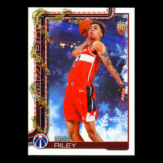 Will Riley RC 2025-26 Topps Holiday Rookie Wizards