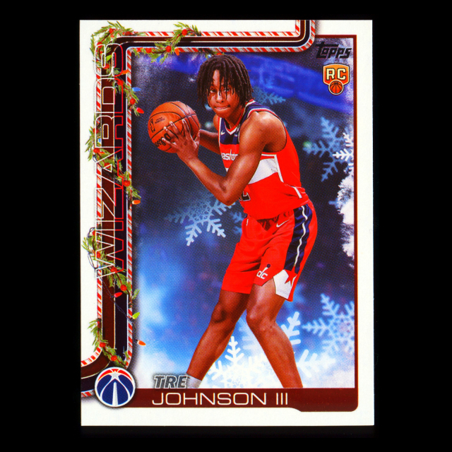 Tre Johnson III RC 2025-26 Topps Holiday Rookie Wizards