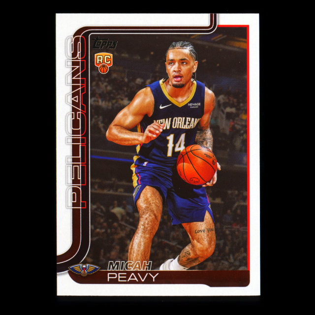 Micah Peavy RC 2025-26 Topps Rookie Pelicans