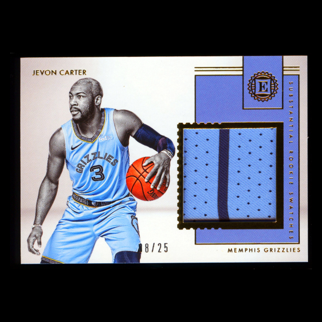 Jevon Carter RC 2018-19 Encased Substantial Swatches Grizzlies - Magic 08/25
