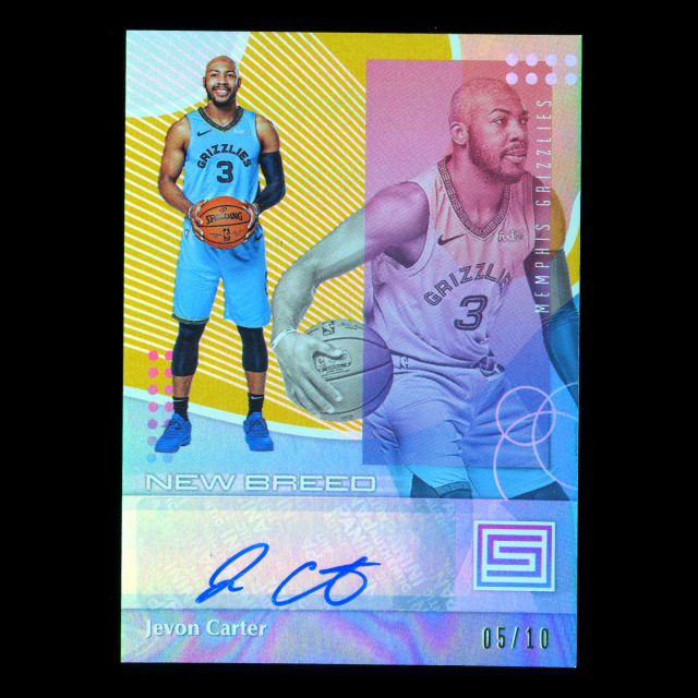 Jevon Carter RC 2018-19 Status New Breed Auto Gold Grizzlies - Magic 05/10