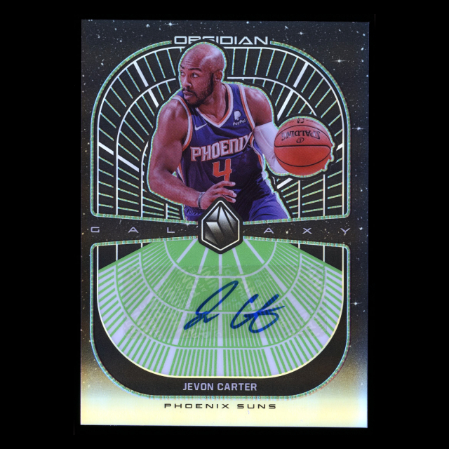 Jevon Carter 2019-20 Obsidian Galaxy Auto Electric Etch Green Suns - Magic 10/25